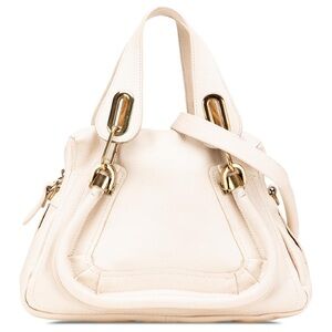 CHLOE Paraty Leather Handle Bag 2 Way Ivory *Authentic*